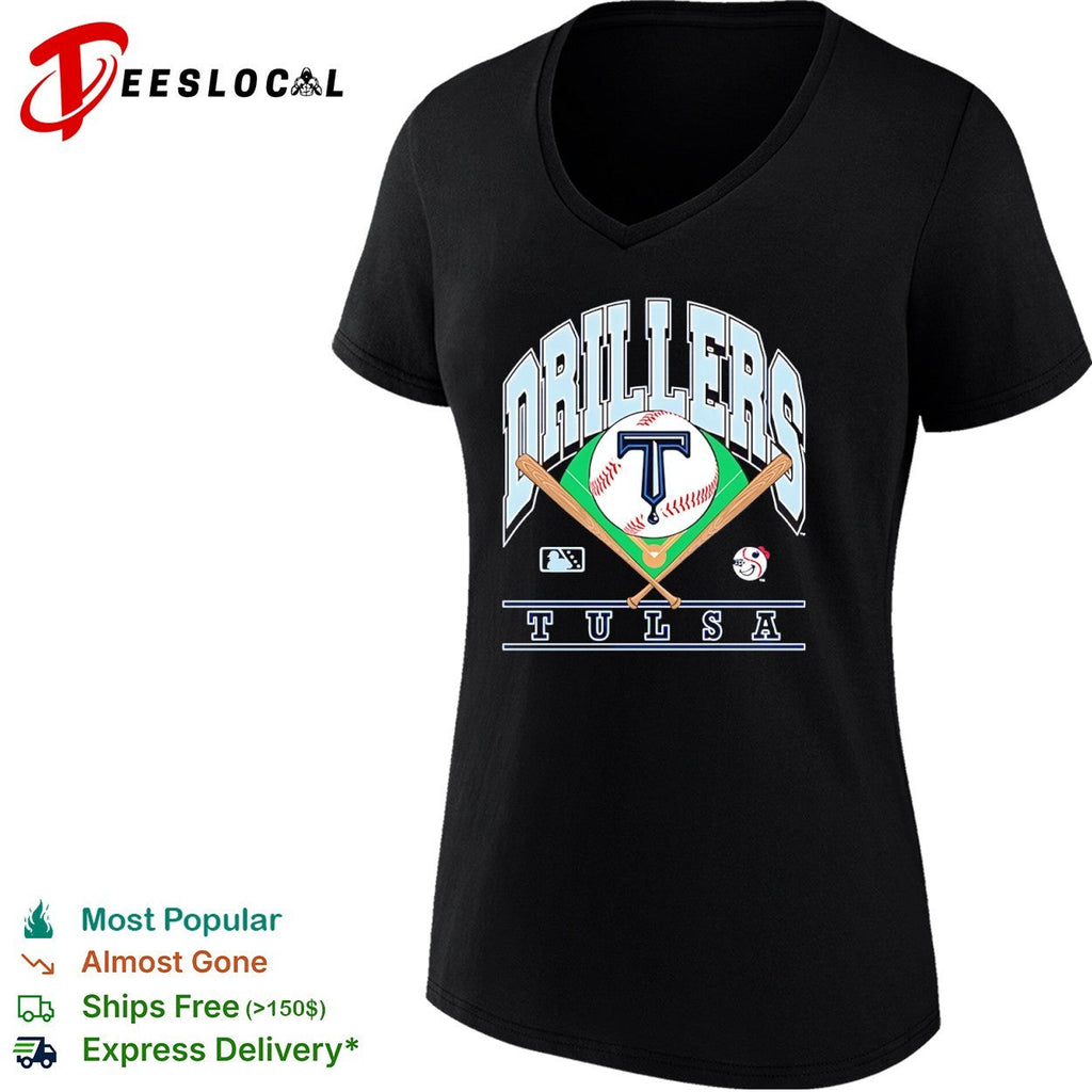 Tulsa Drillers Baseball Logo and Oil Rig shirt Unisex
