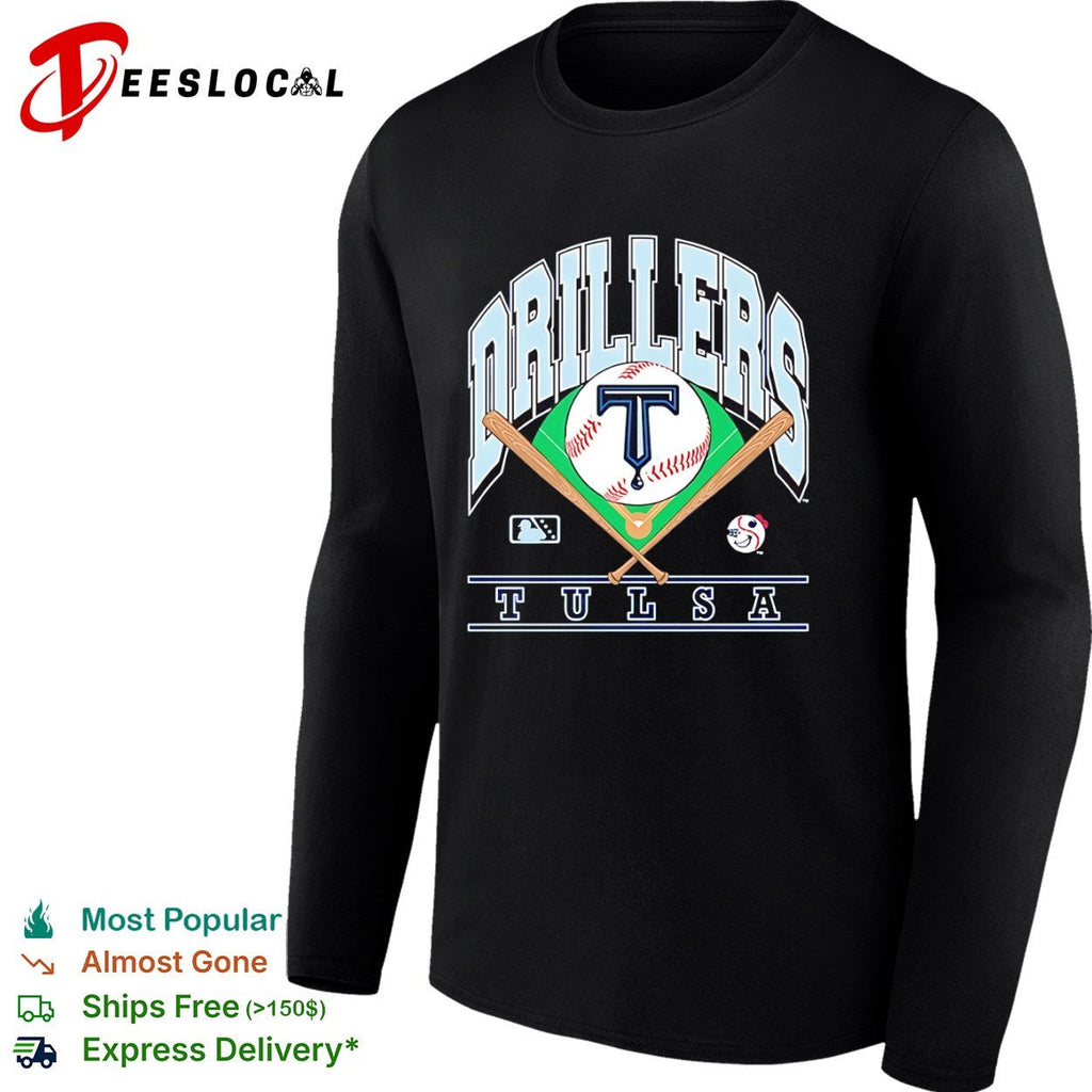 Tulsa Drillers Baseball Logo and Oil Rig shirt Unisex