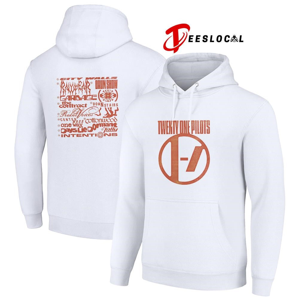 Twenty One Pilots City Walls Drum show breach tracklist logo shirt Unisex