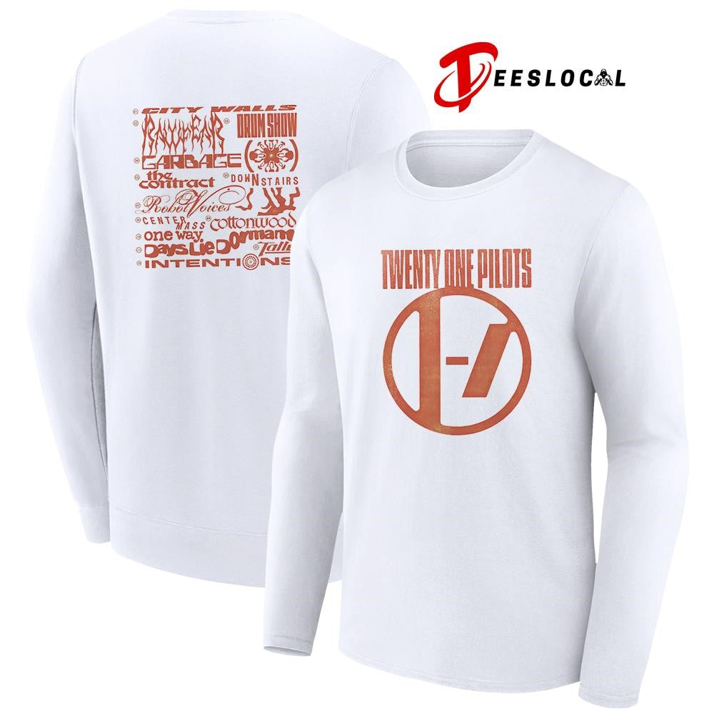 Twenty One Pilots City Walls Drum show breach tracklist logo shirt Unisex