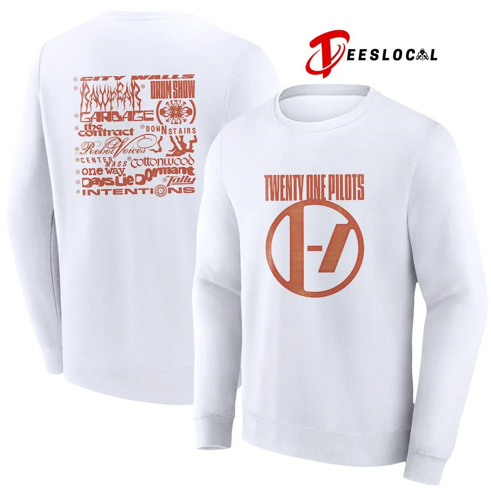 Twenty One Pilots City Walls Drum show breach tracklist logo shirt Unisex