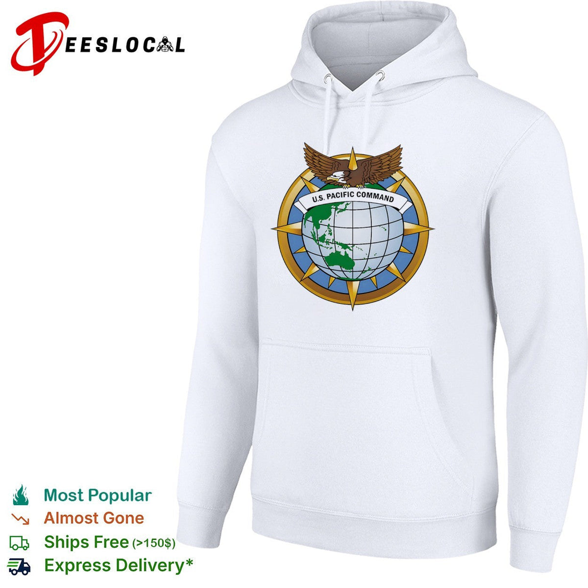 US Pacific Command Eagle Globe Emblem Military Force shirt Unisex