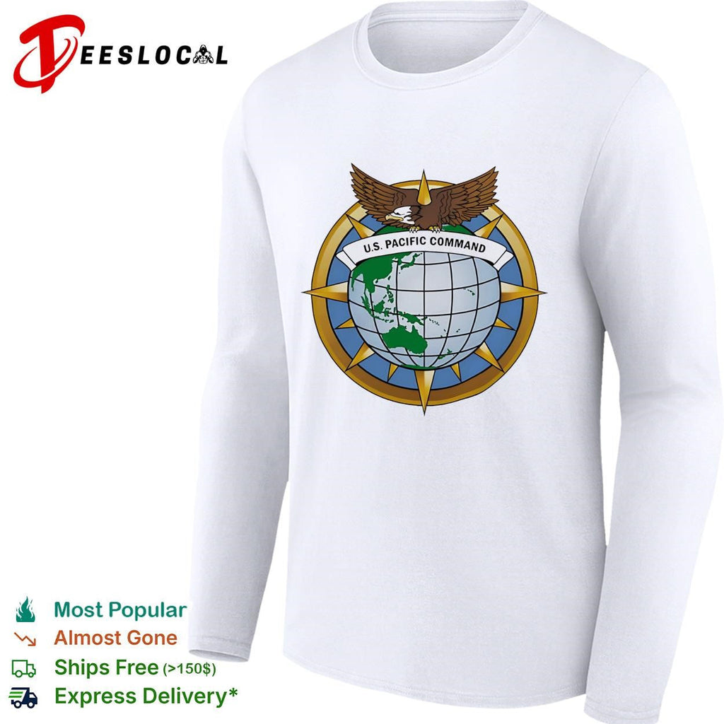 US Pacific Command eagle and globe compass star emblem badge graphic shirt Unisex