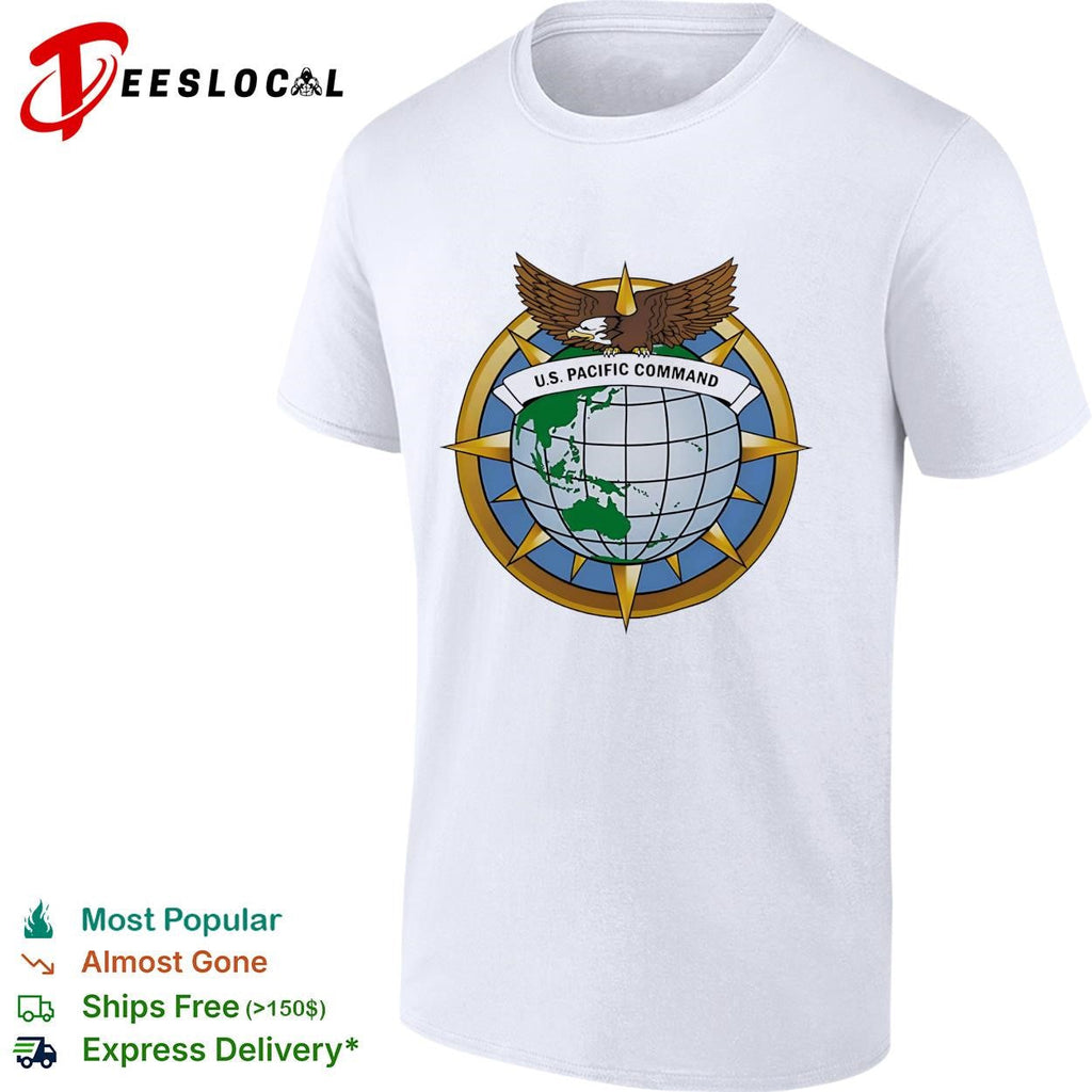 US Pacific Command eagle and globe compass star emblem badge graphic shirt Unisex