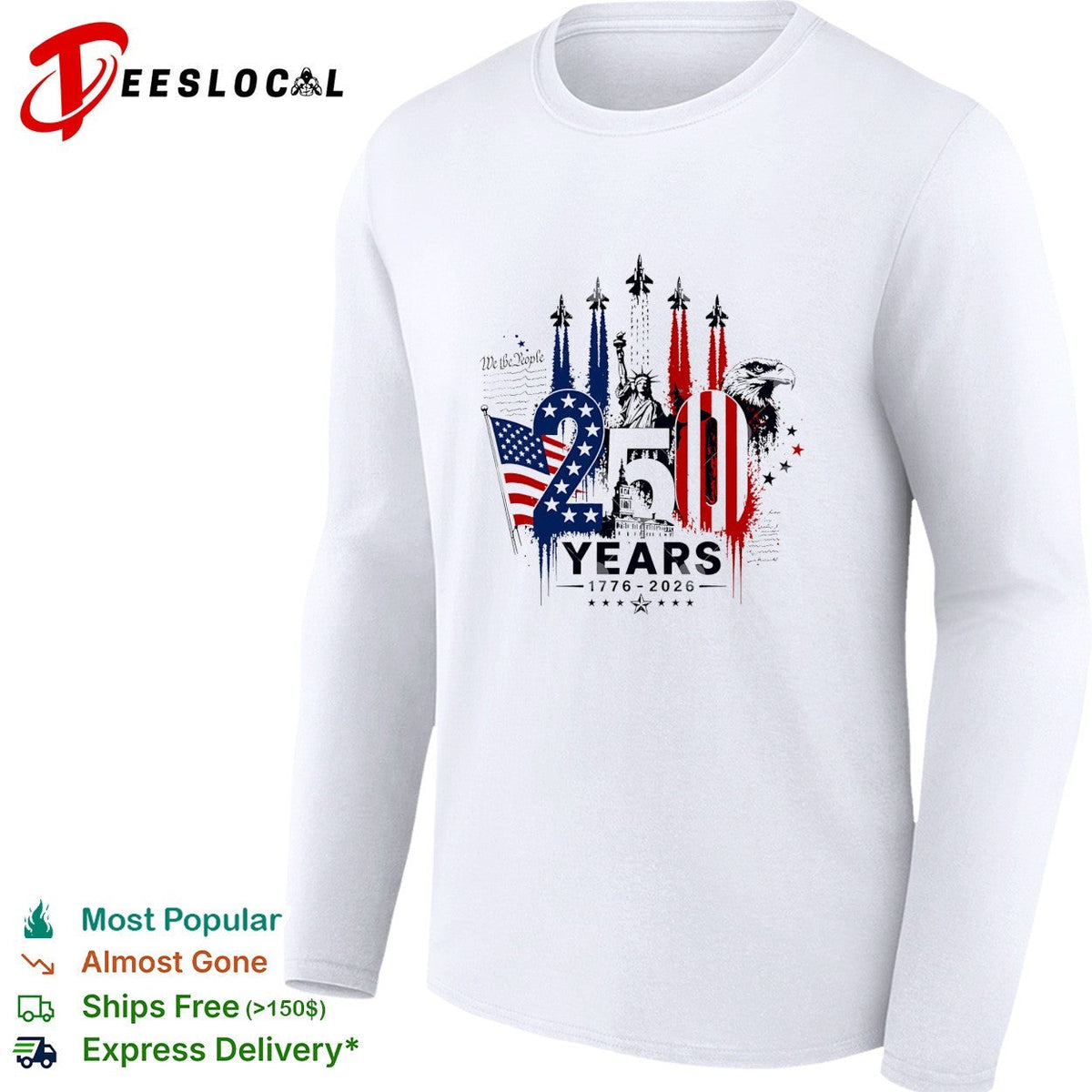 USA 250th anniversary 1776 2026 Statue of Liberty patriotic shirt Unisex