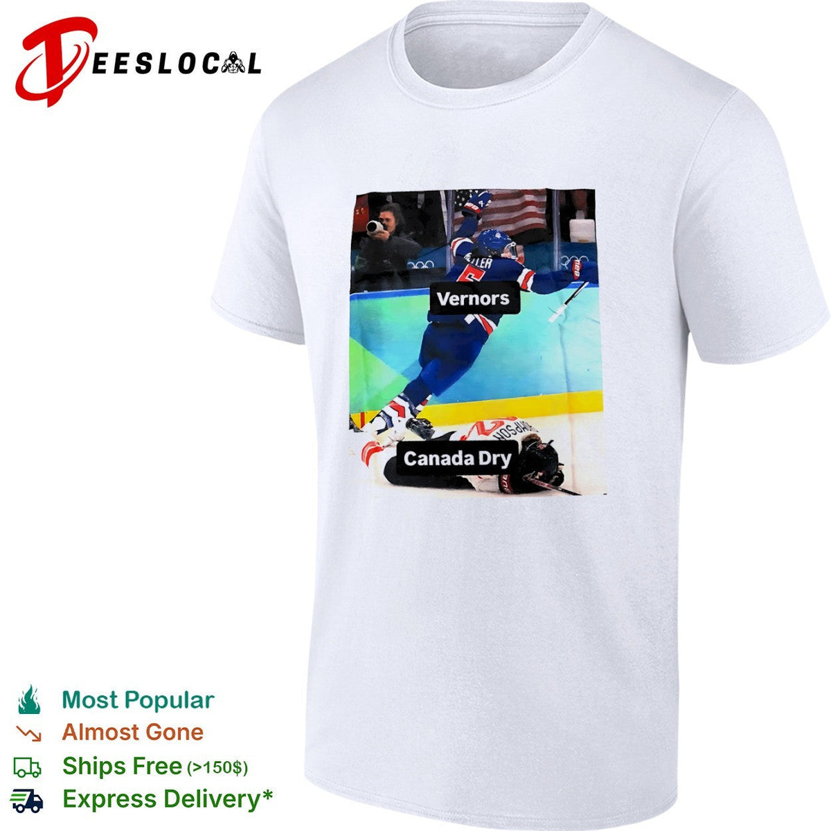USA Keller Canada Thompson ginger ale meme hockey tackle Vernors Canada Dry shirt Unisex