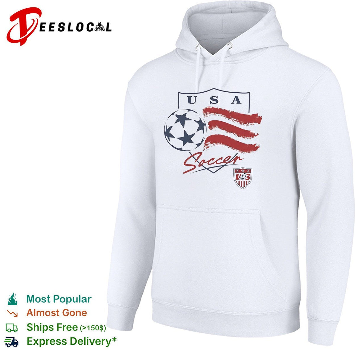 USA Soccer Star Ball and Brush Stroke Shield Logo National Team United States shirt Unisex