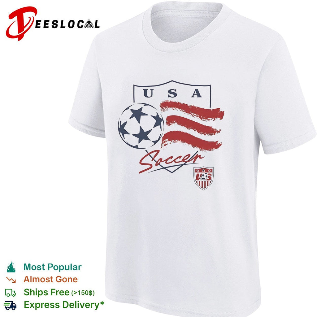 USA Soccer Star Ball and Brush Stroke Shield Logo National Team United States shirt Unisex