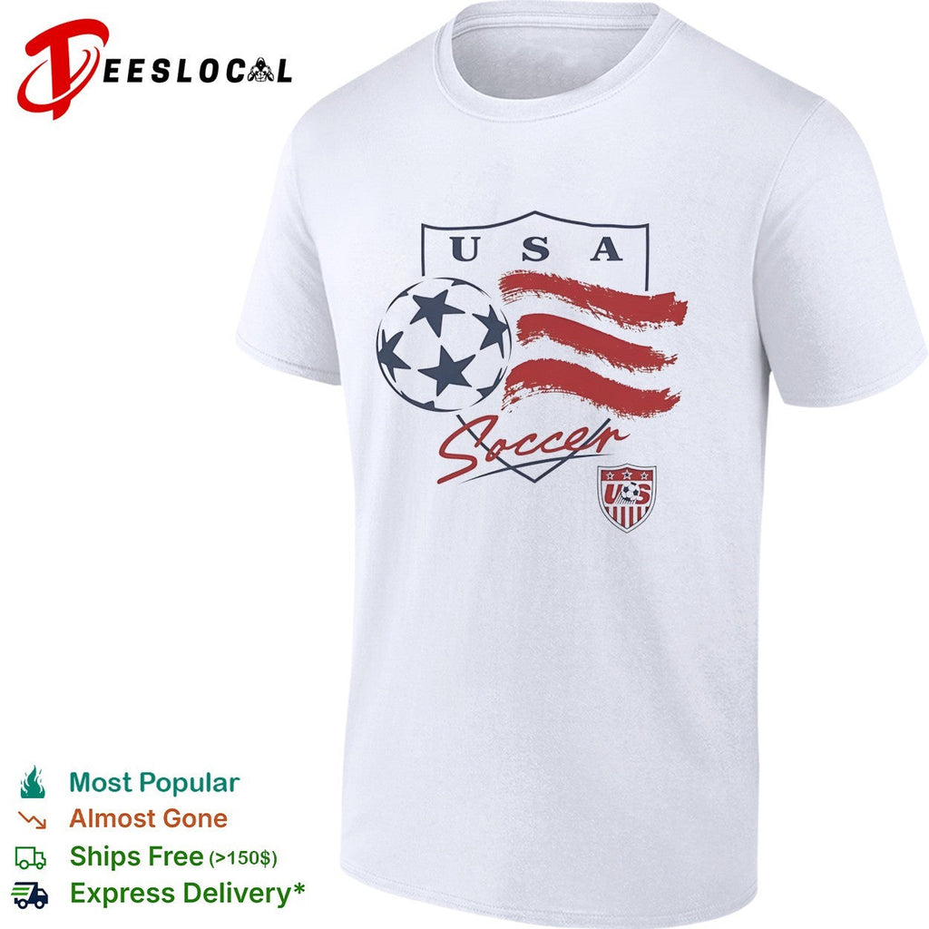 USA Soccer Star Ball and Brush Stroke Shield Logo National Team United States shirt Unisex
