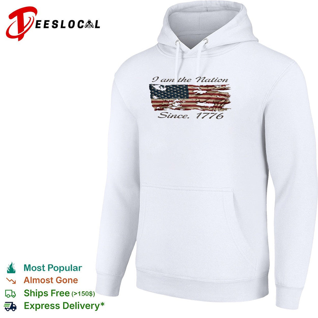 USA patriotic tattered flag I am the nation since 1776 shirt Unisex