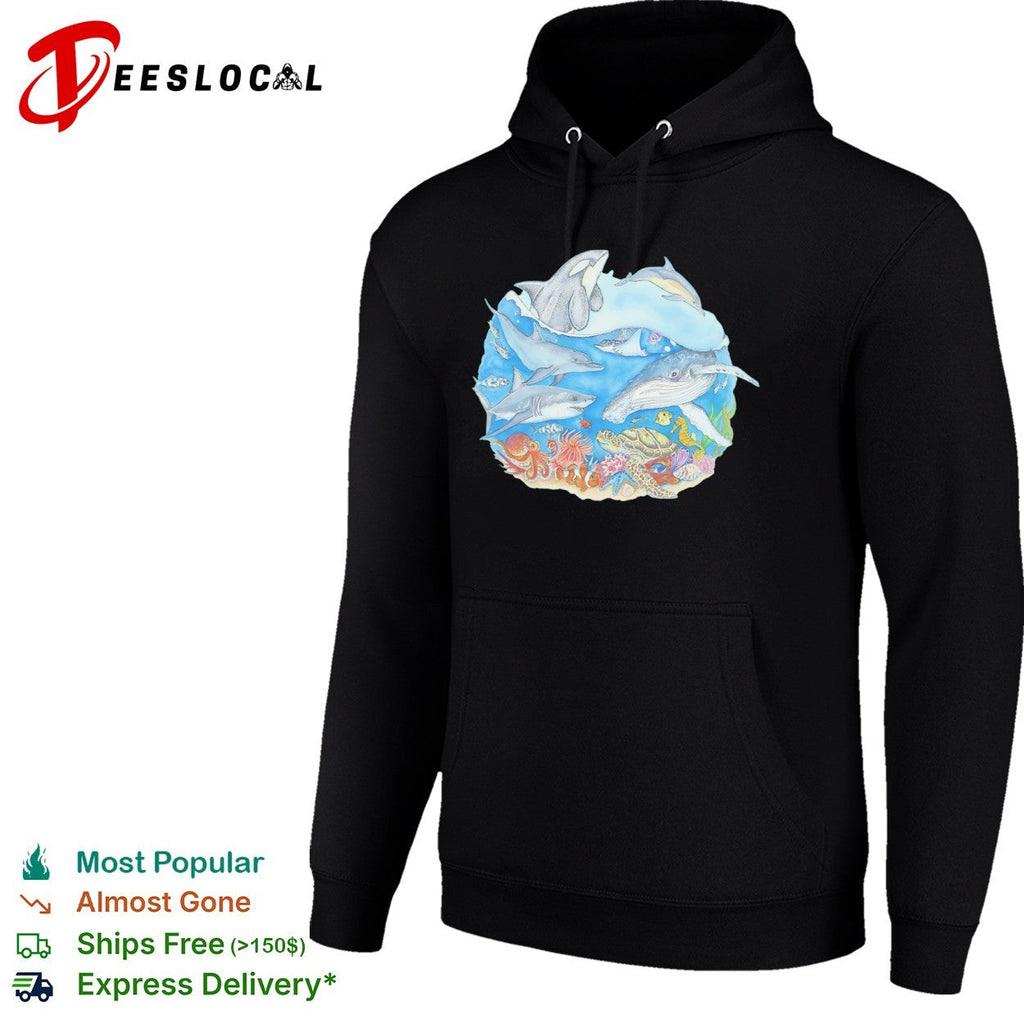 Underwater Marine Life Wildlife Ocean Whale Shark Octopus Sea Turtle shirt Unisex