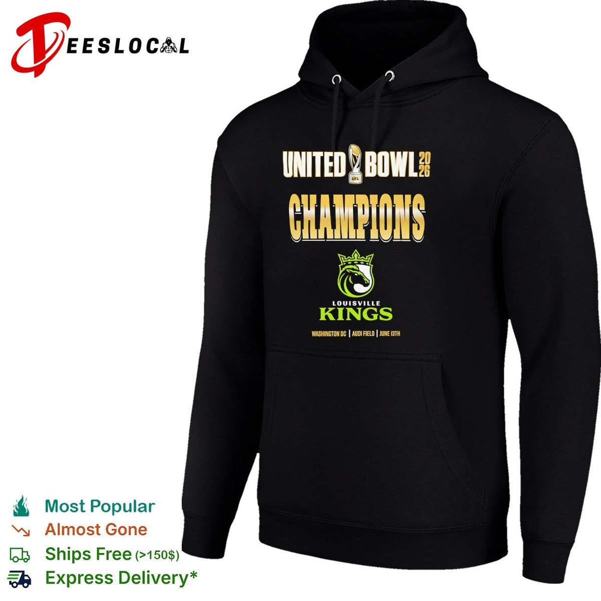 United Bowl 2026 Champions Louisville Kings Washington DC Audi Field June 13th shirt Unisex