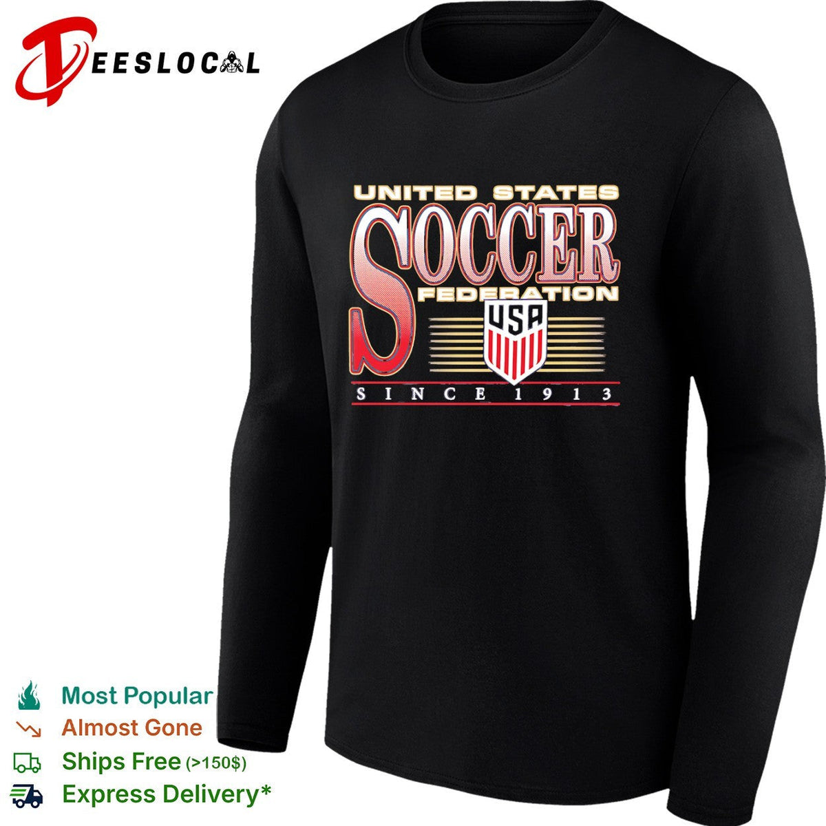 United States Soccer Federation USA since 1913 soccer logo shirt Unisex