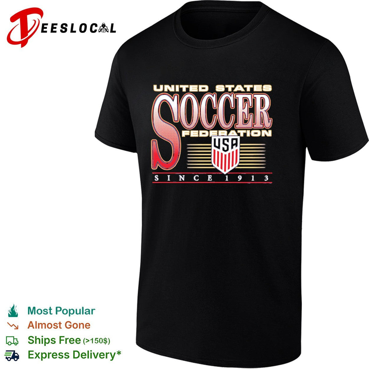United States Soccer Federation USA since 1913 soccer logo shirt Unisex