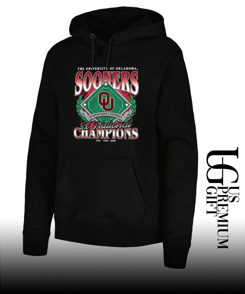 University of Oklahoma Sooners NCAA Division I Baseball 3X National Champions shirt Unisex