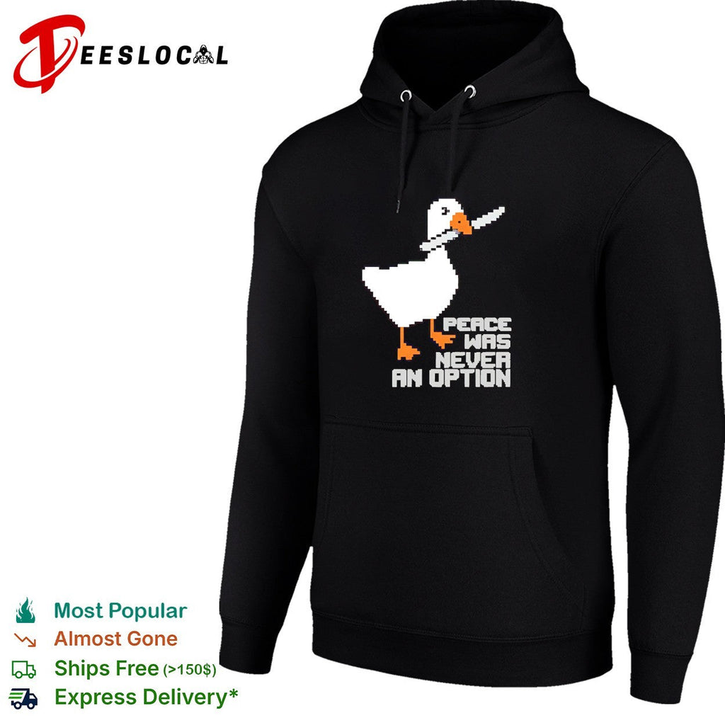 Untitled Goose Game Peace was never an option pixel art design funny meme shirt Unisex