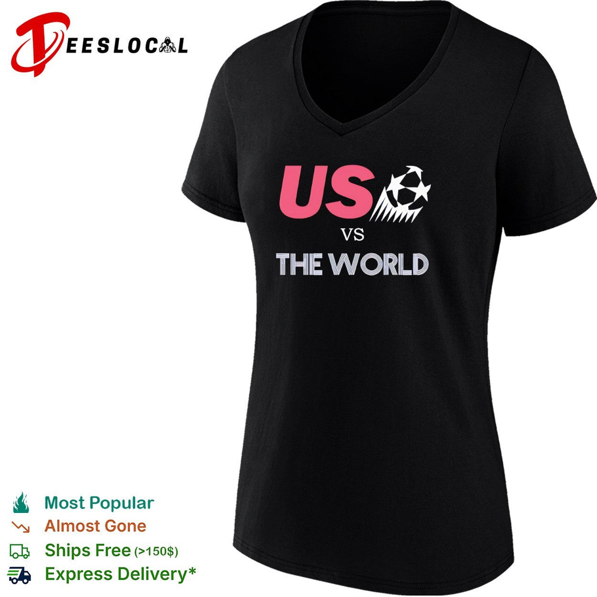 Us vs the world Champions League Soccer Ball logo shirt Unisex