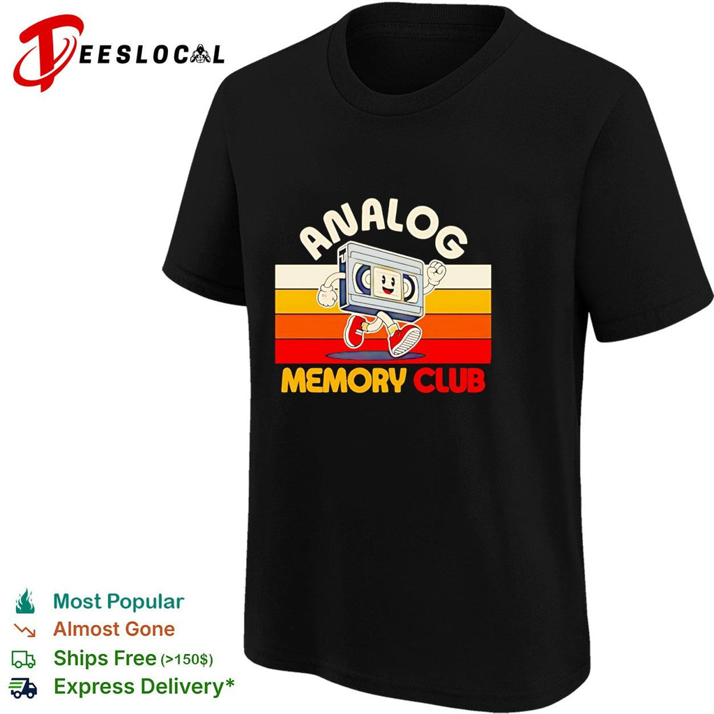 VHS tape running analog memory club retro shirt Unisex