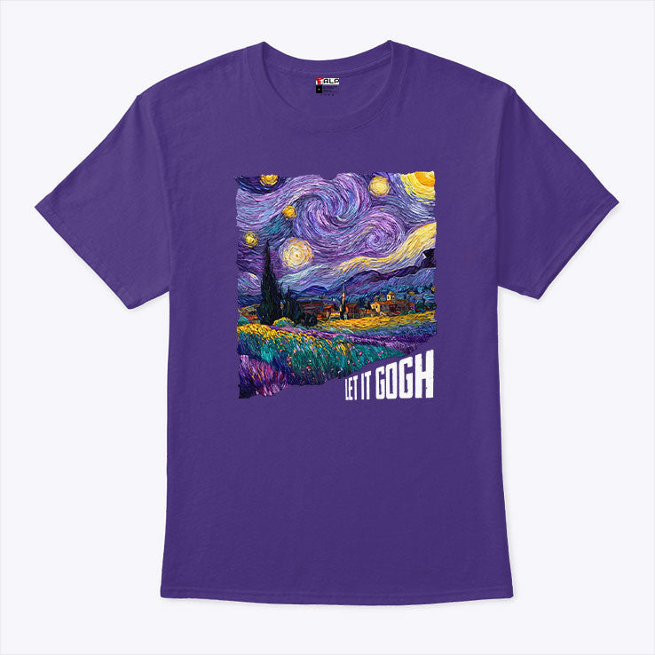 Van Gogh Starry Night Let It Gogh T Shirt Unisex