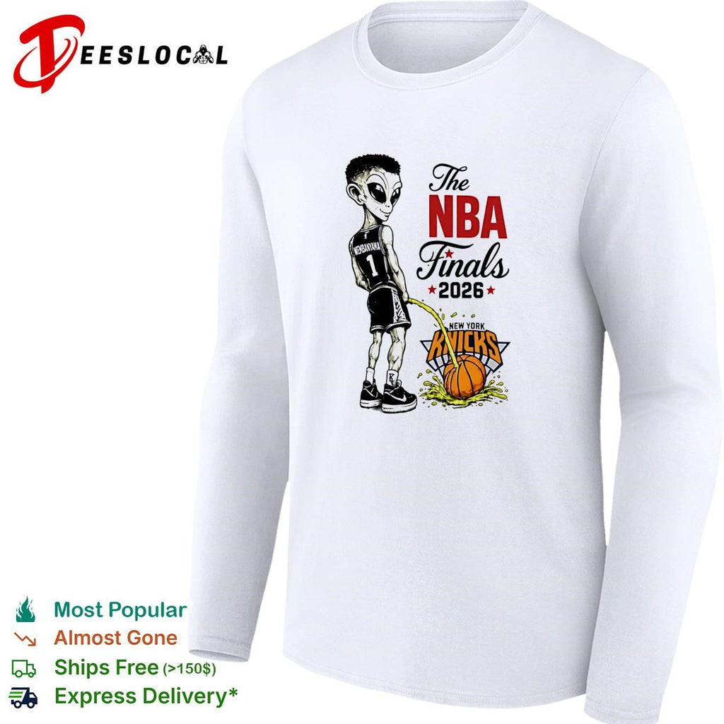 Victor Wembanyama Peeing On Alien Cartoon Anti Knicks Finals 2026 shirt Unisex
