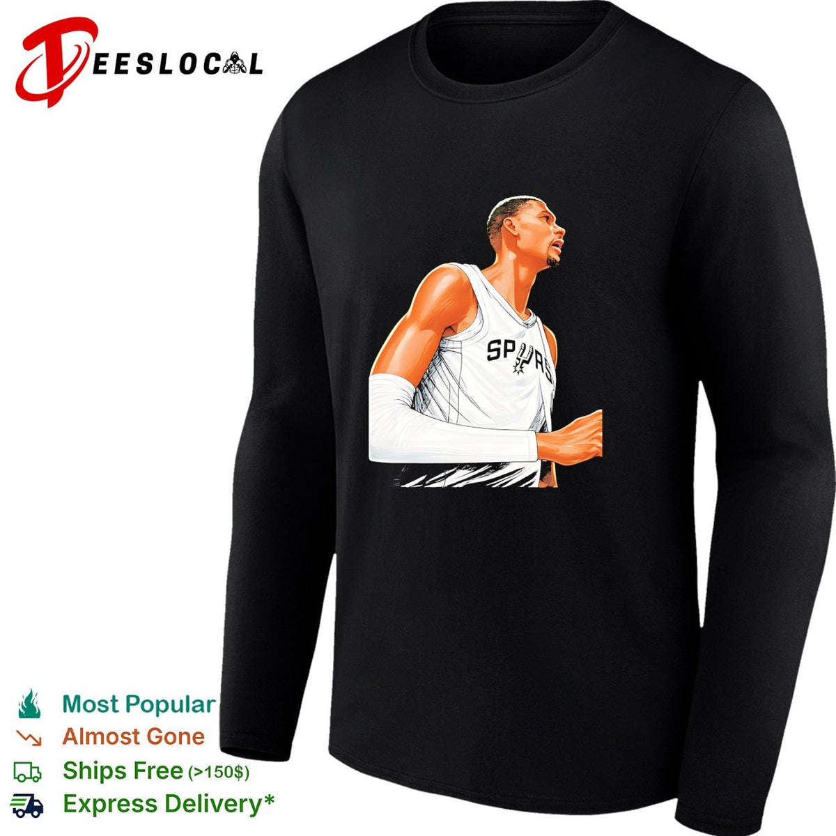 Victor Wembanyama San Antonio Spurs NBA Finals 2026 side view shirt Unisex