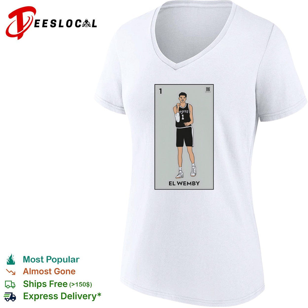 Victor Wembanyama San Antonio Spurs NBA Loteria Card El Wemby basketball shirt Unisex