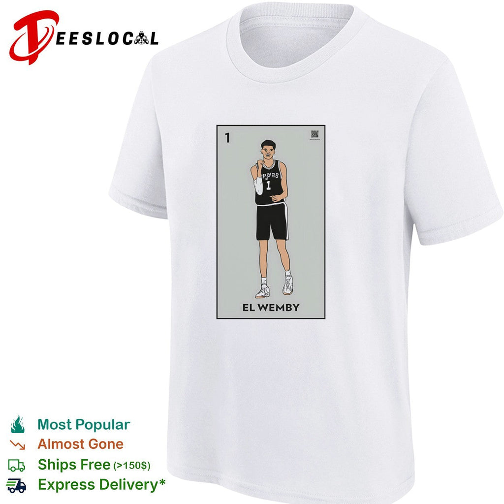 Victor Wembanyama San Antonio Spurs NBA Loteria Card El Wemby basketball shirt Unisex