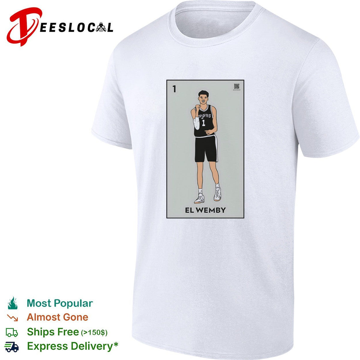 Victor Wembanyama San Antonio Spurs NBA Loteria Card El Wemby basketball shirt Unisex