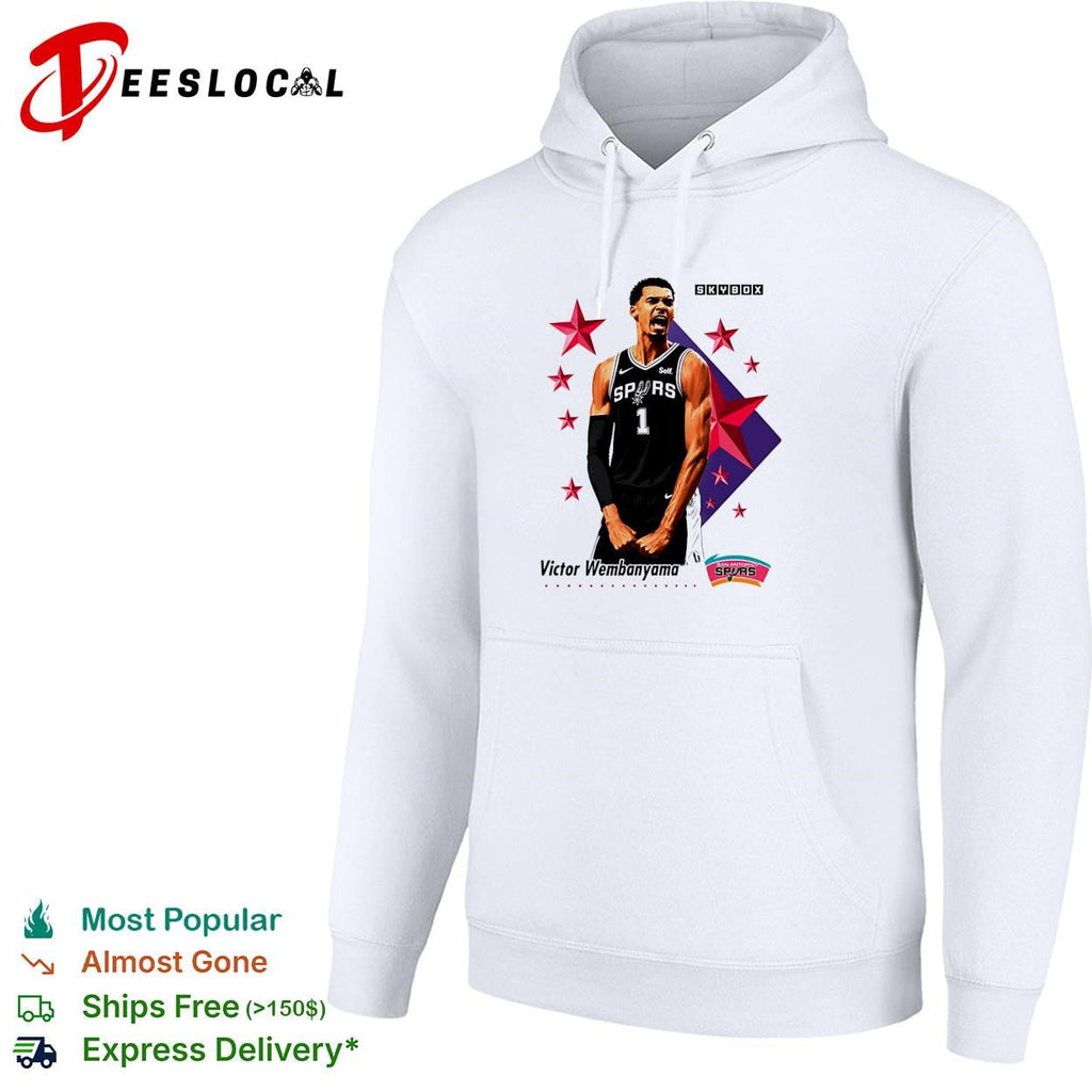 Victor Wembanyama San Antonio Spurs Skybox Vintage Retro Basketball shirt Unisex