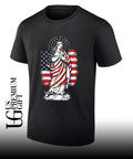 Virgin Mary Patroness of America Flag Earth Snake Religious Catholic Devotional shirt Unisex