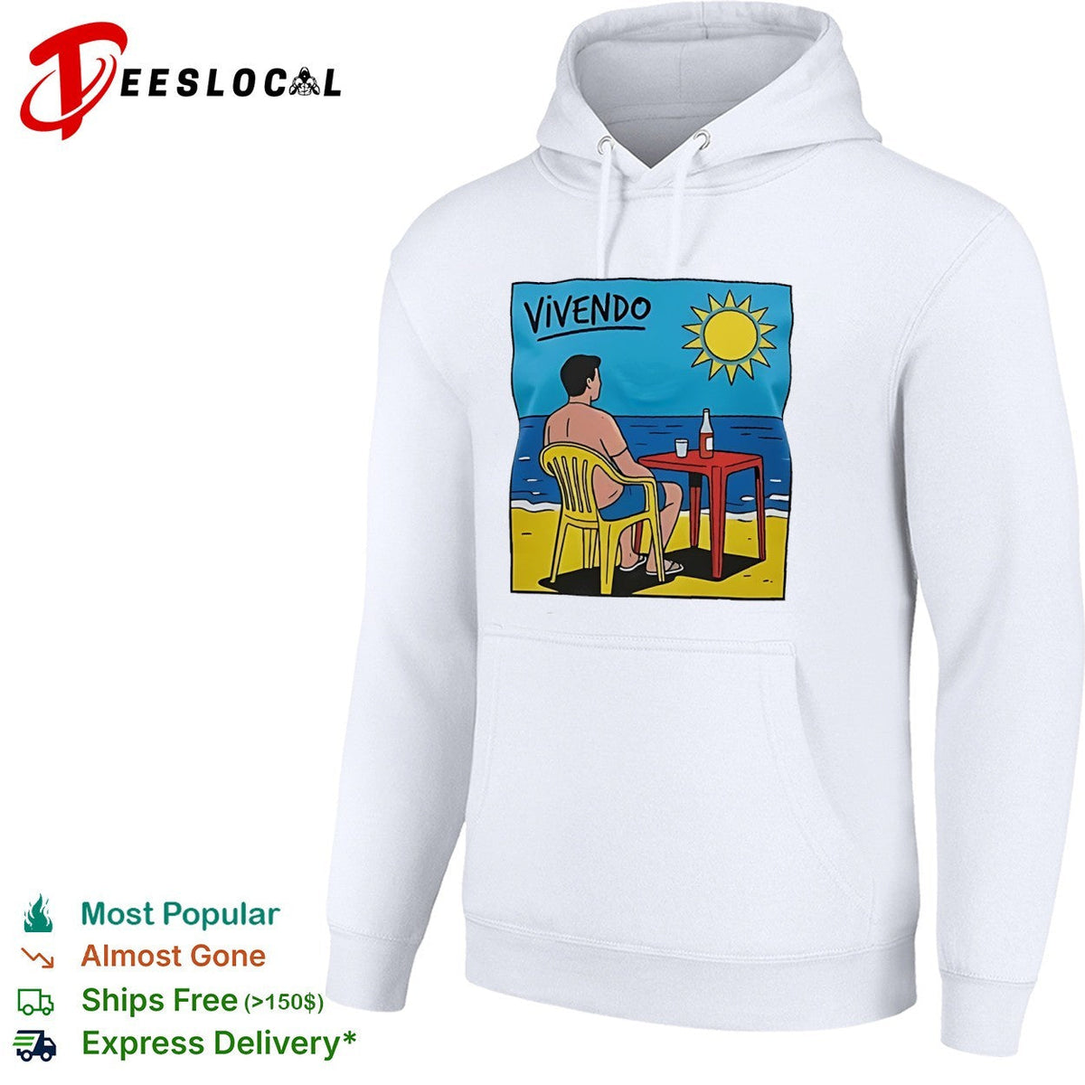 Vivendo Beach Summer Scene Aesthetic Leisure shirt Unisex