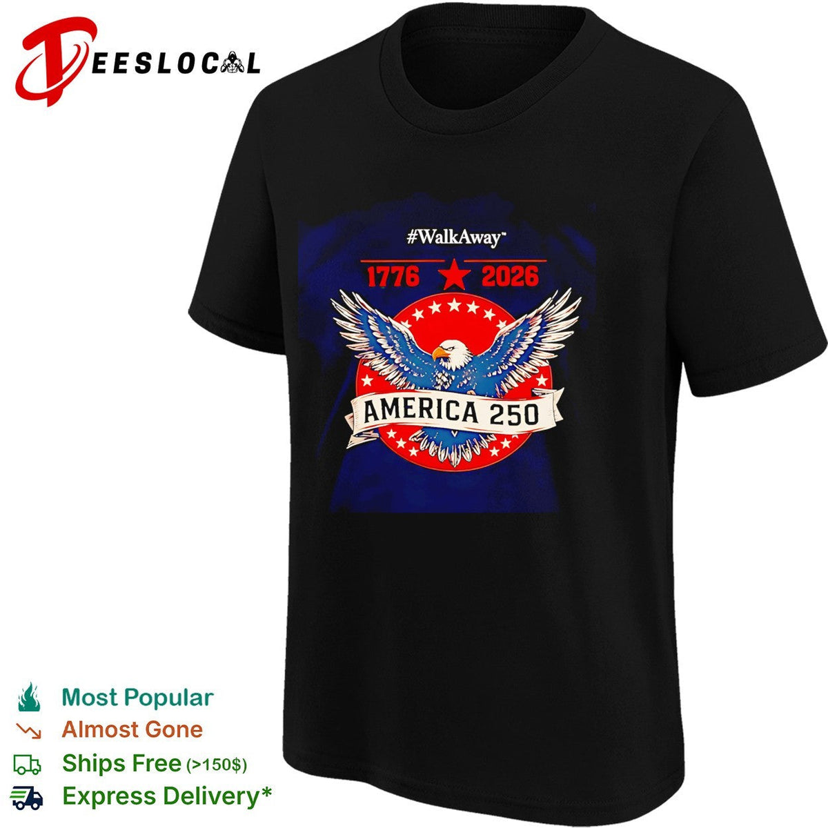 WalkAway America 250 1776 2026 Patriotic Eagle vintage shirt Unisex