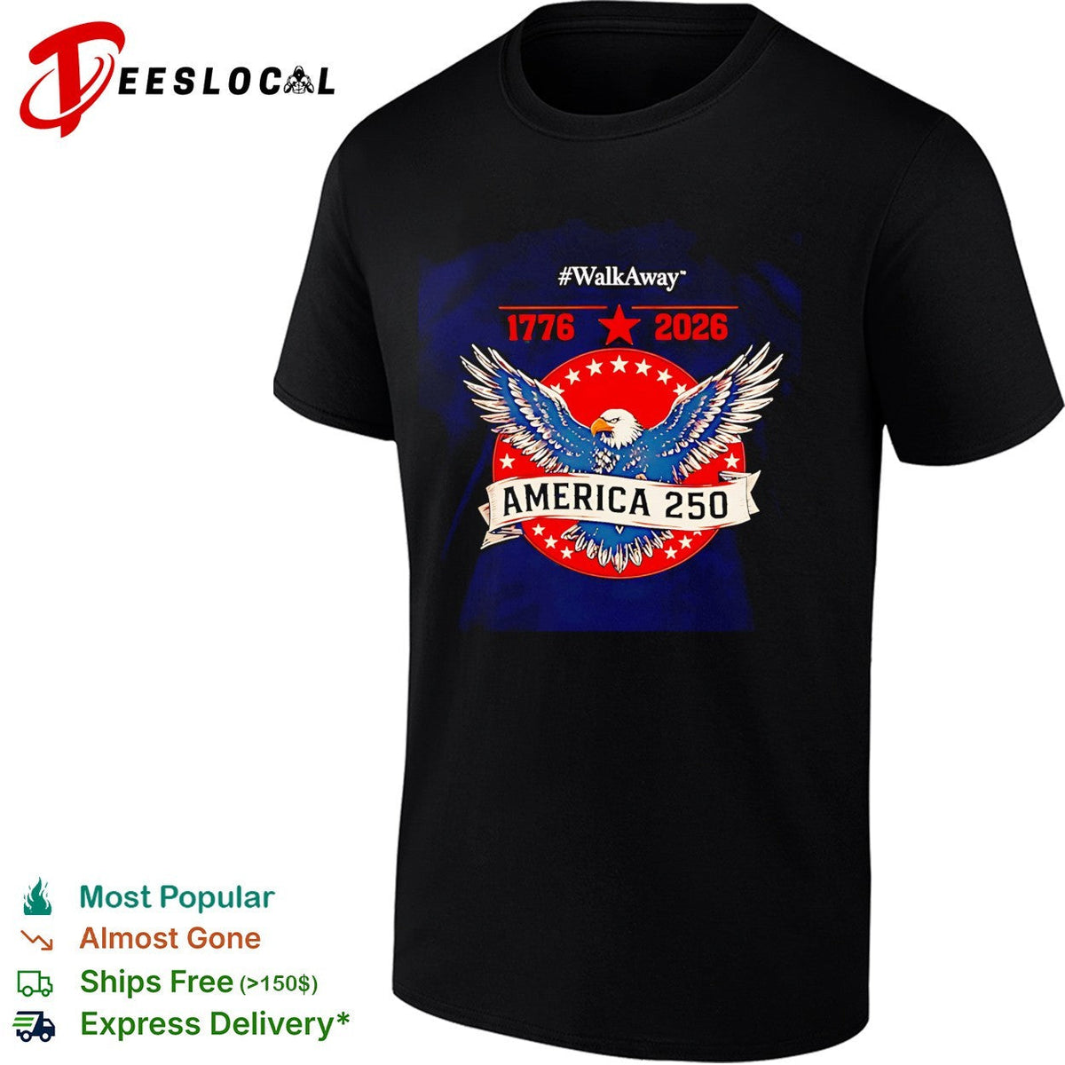 WalkAway America 250 1776 2026 Patriotic Eagle vintage shirt Unisex