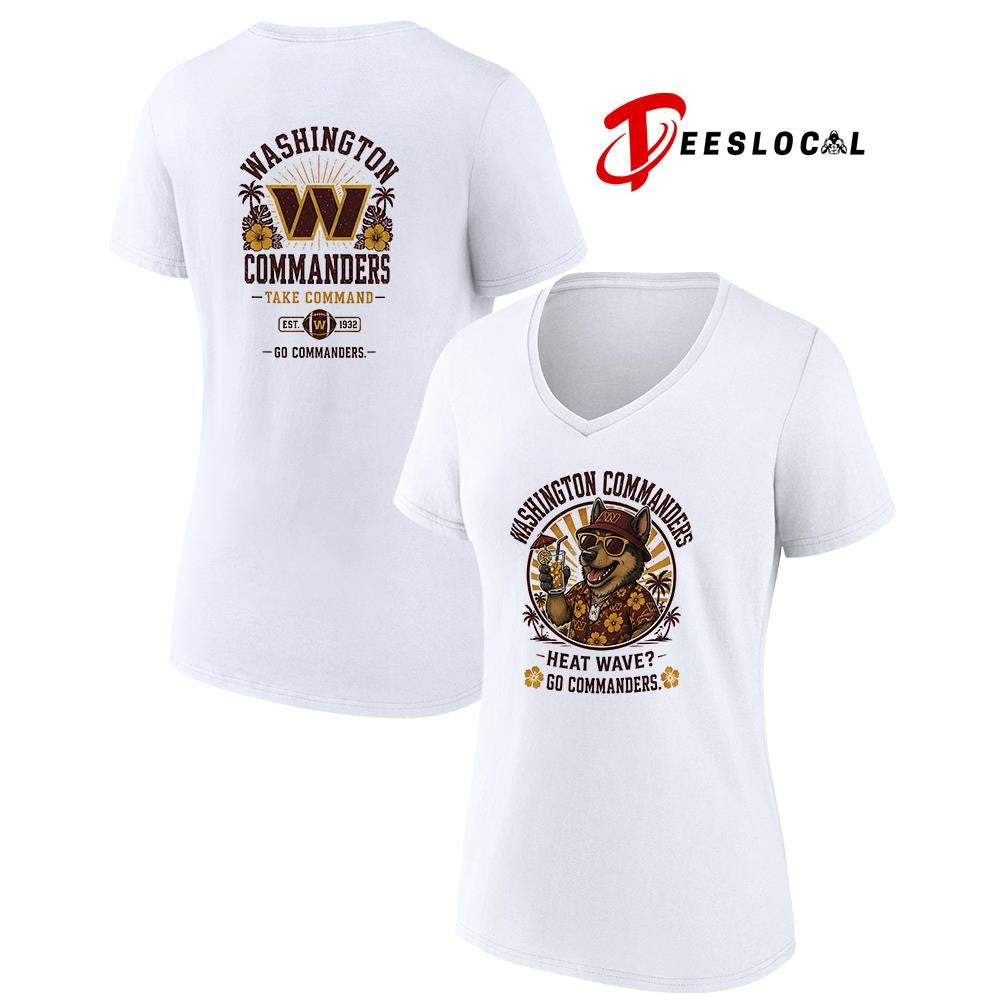 Washington Commanders heat wave beach vibes mascot shirt Unisex