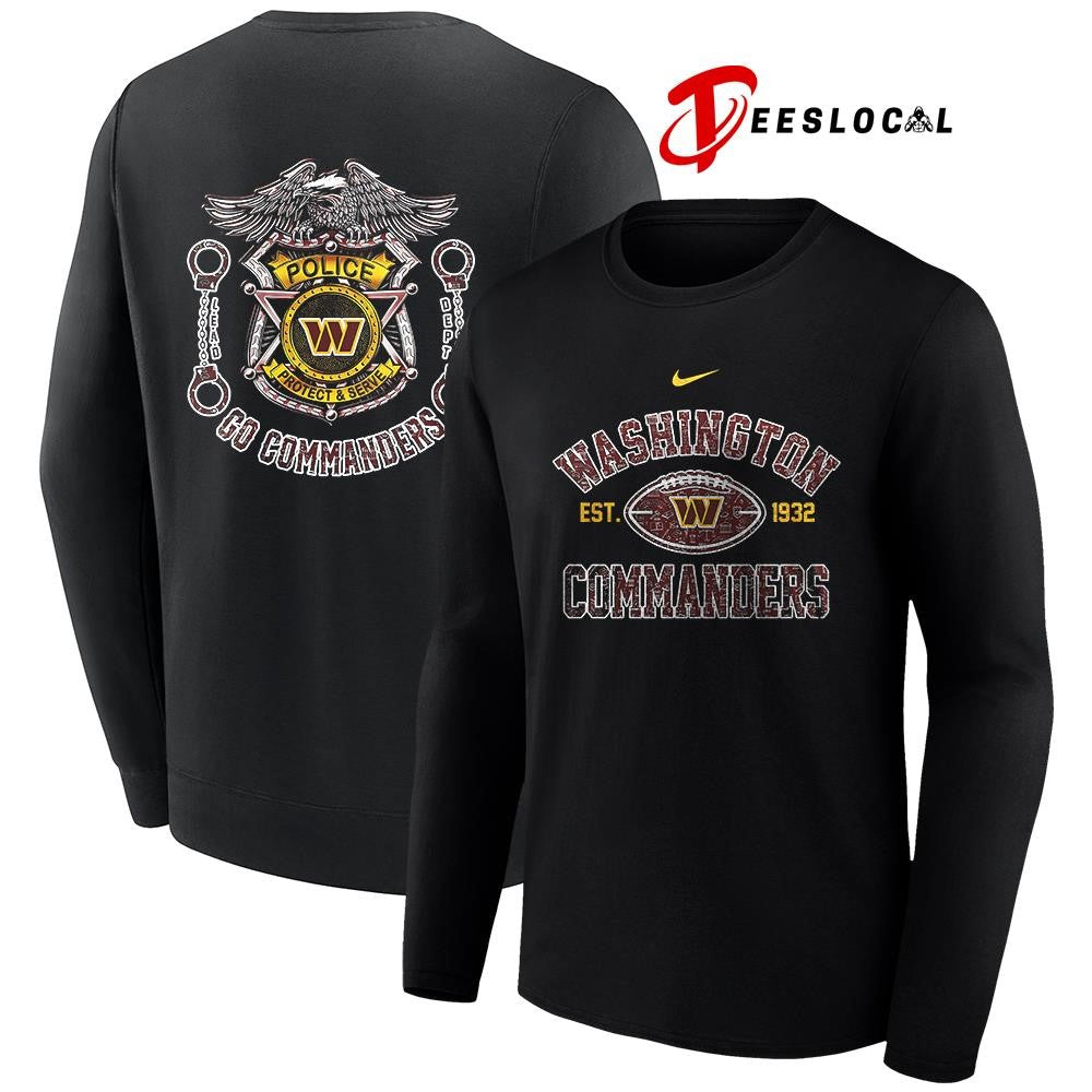 Washington Commanders law enforcement tribute protect and serve logo shirt Unisex