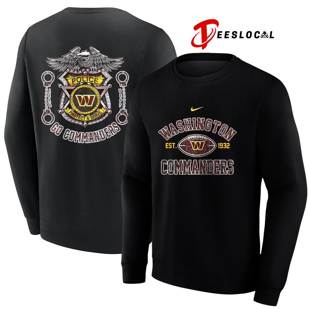 Washington Commanders law enforcement tribute protect and serve logo shirt Unisex