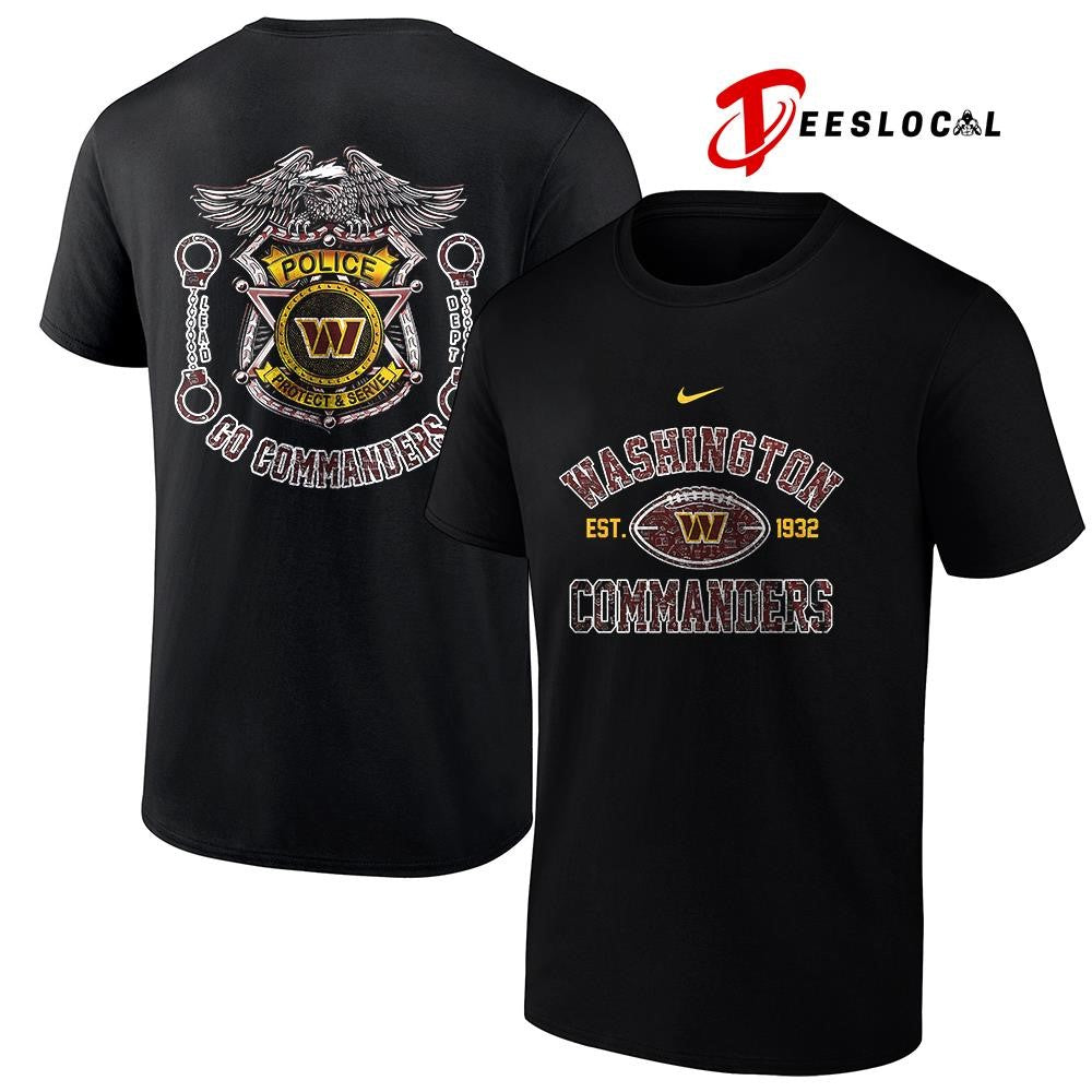 Washington Commanders law enforcement tribute protect and serve logo shirt Unisex