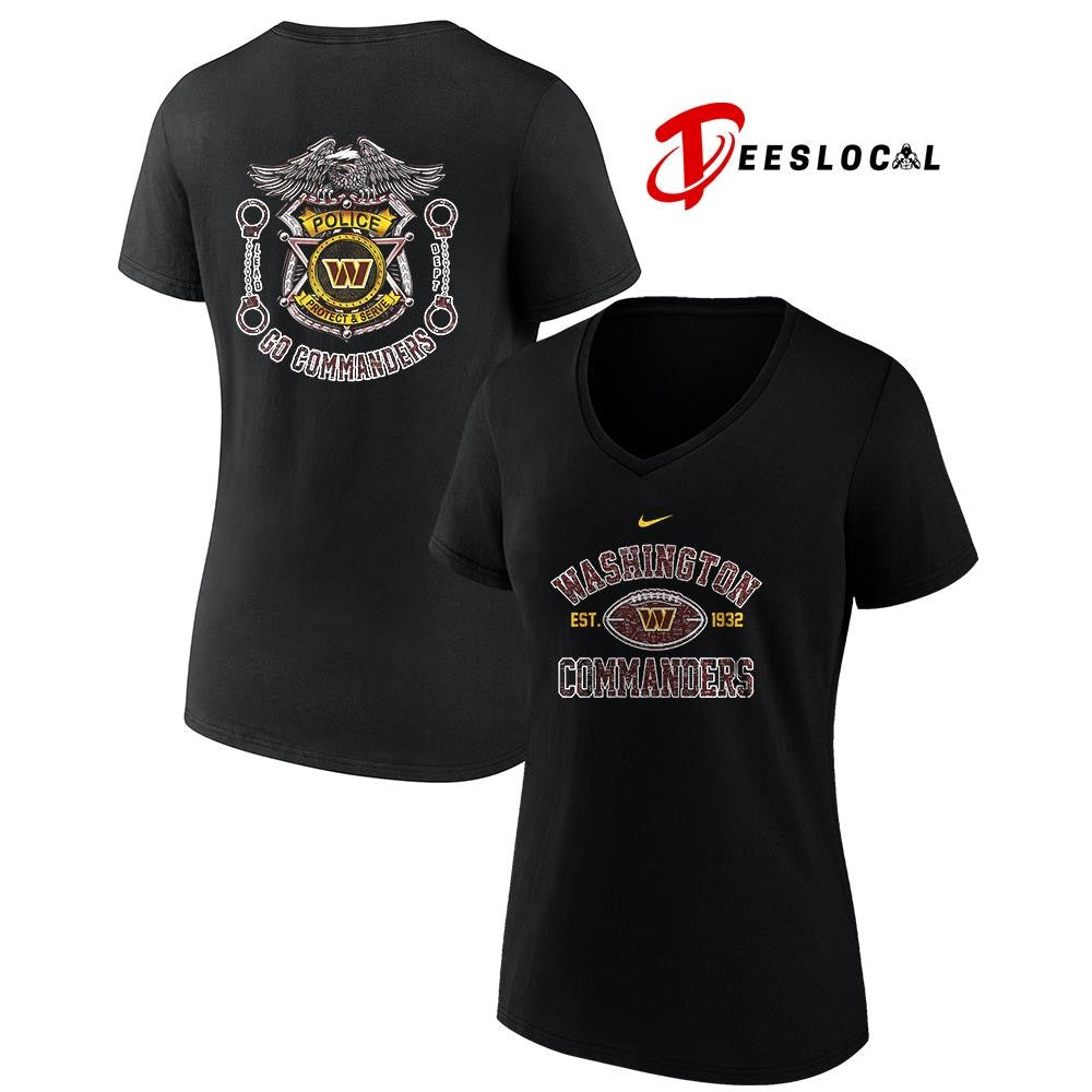 Washington Commanders law enforcement tribute protect and serve logo shirt Unisex