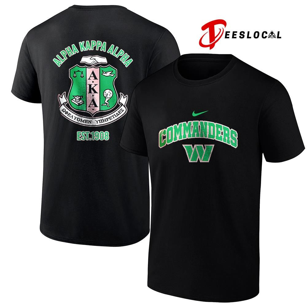 Washington Commanders x Alpha Kappa Alpha logo shirt Unisex
