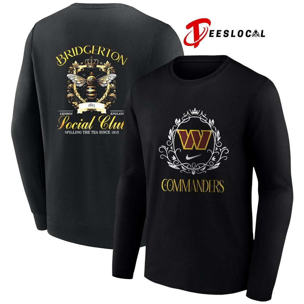 Washington Commanders x Bridgerton social club spilling the tea since 1812 graphic shirt Unisex