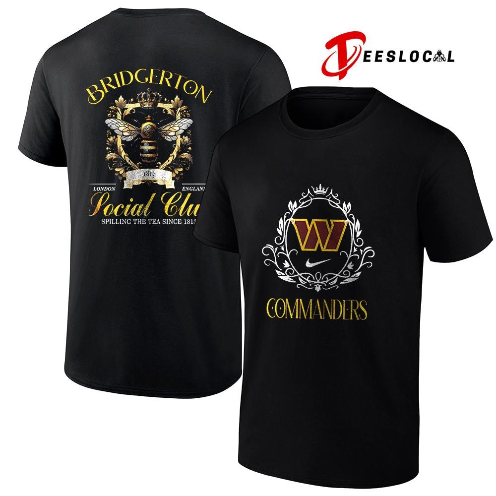 Washington Commanders x Bridgerton social club spilling the tea since 1812 graphic shirt Unisex