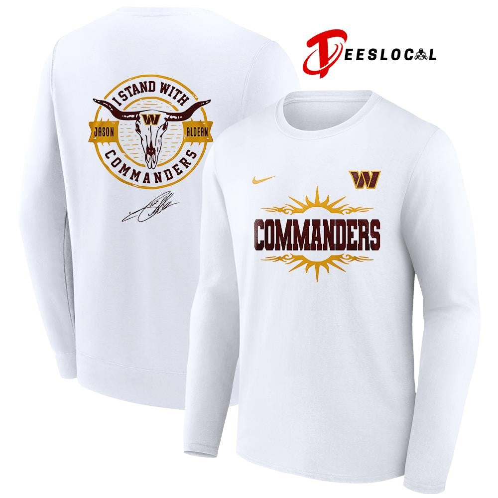 Washington Commanders x Jason Aldean I stand signature logo shirt Unisex