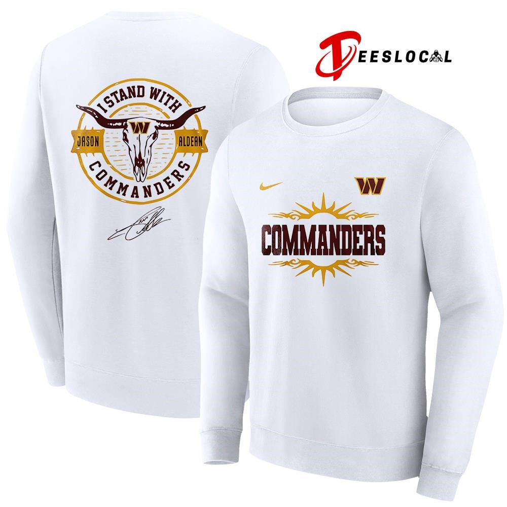 Washington Commanders x Jason Aldean I stand signature logo shirt Unisex
