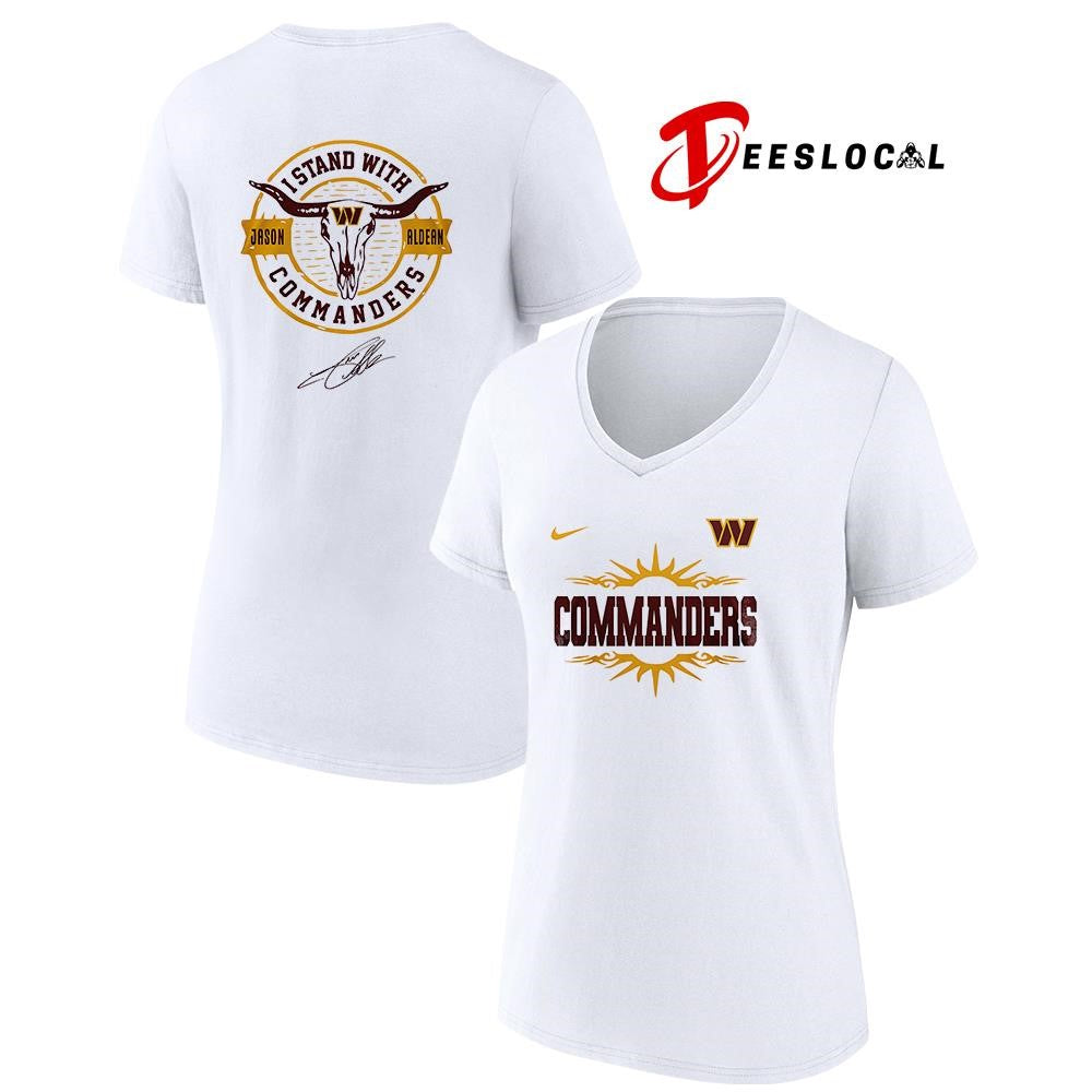 Washington Commanders x Jason Aldean I stand signature logo shirt Unisex