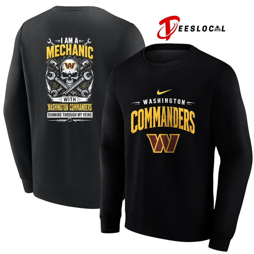 WashingtonCommandersIamamechanicrunningthroughmyveinsskeletonshirt Unisex