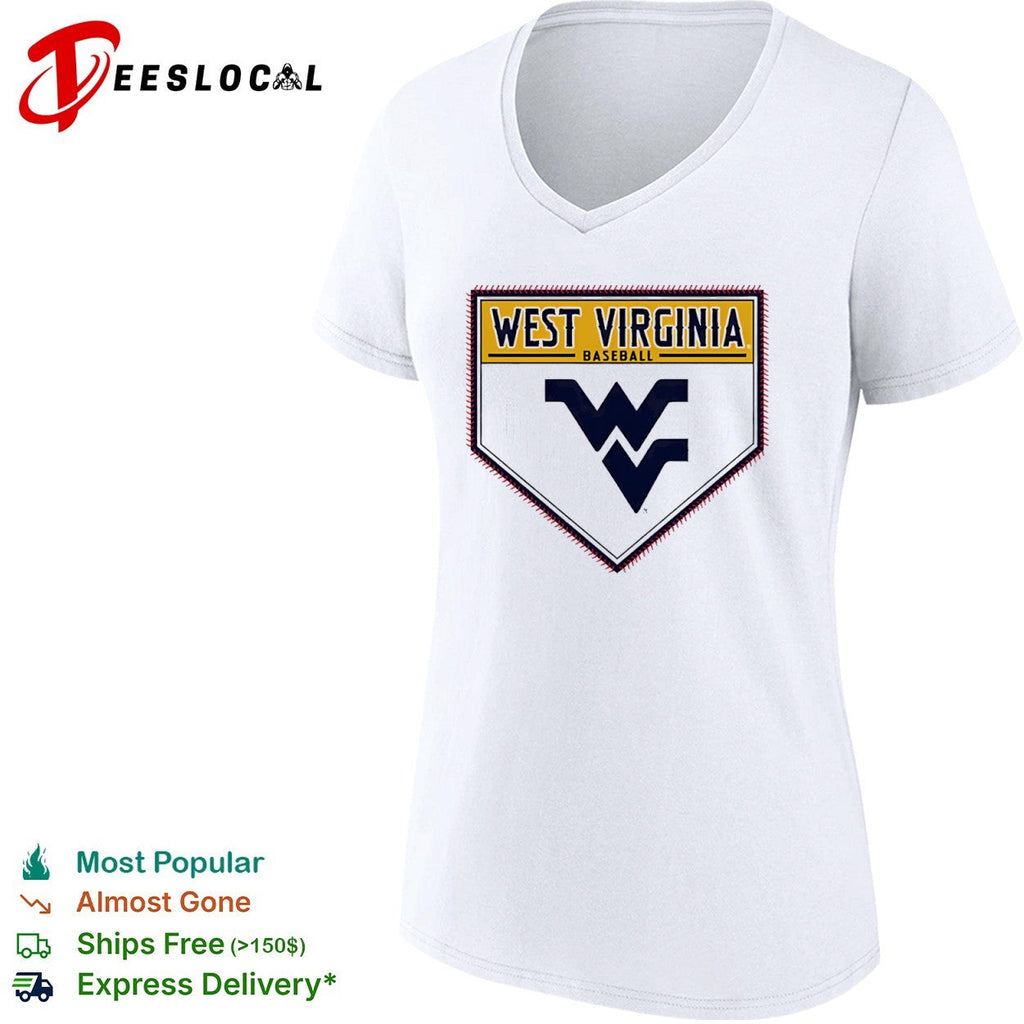 West Virginia Baseball Mountaineers Home Plate Logo shirt Unisex