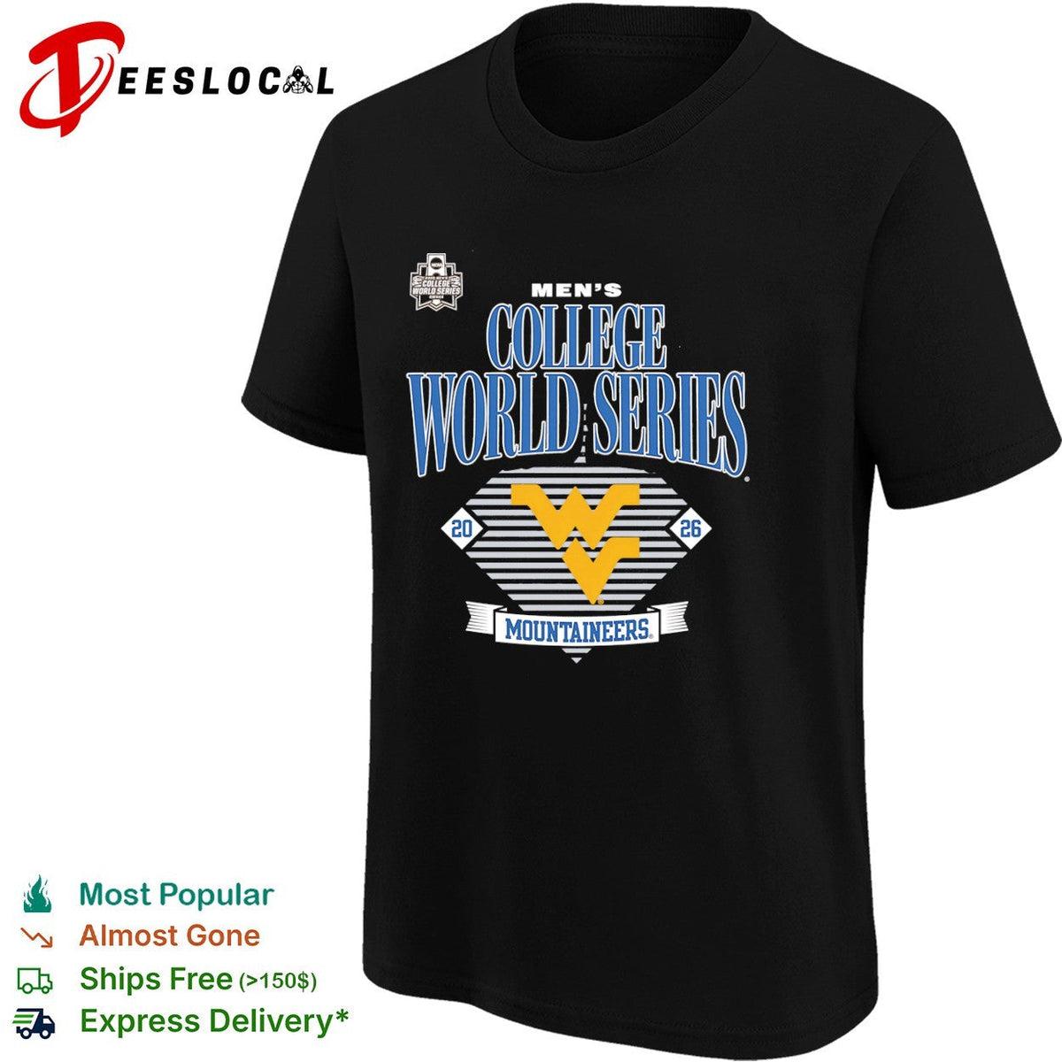 West Virginia Mountaineers 2026 NCAA College World Series Omaha event shirt Unisex