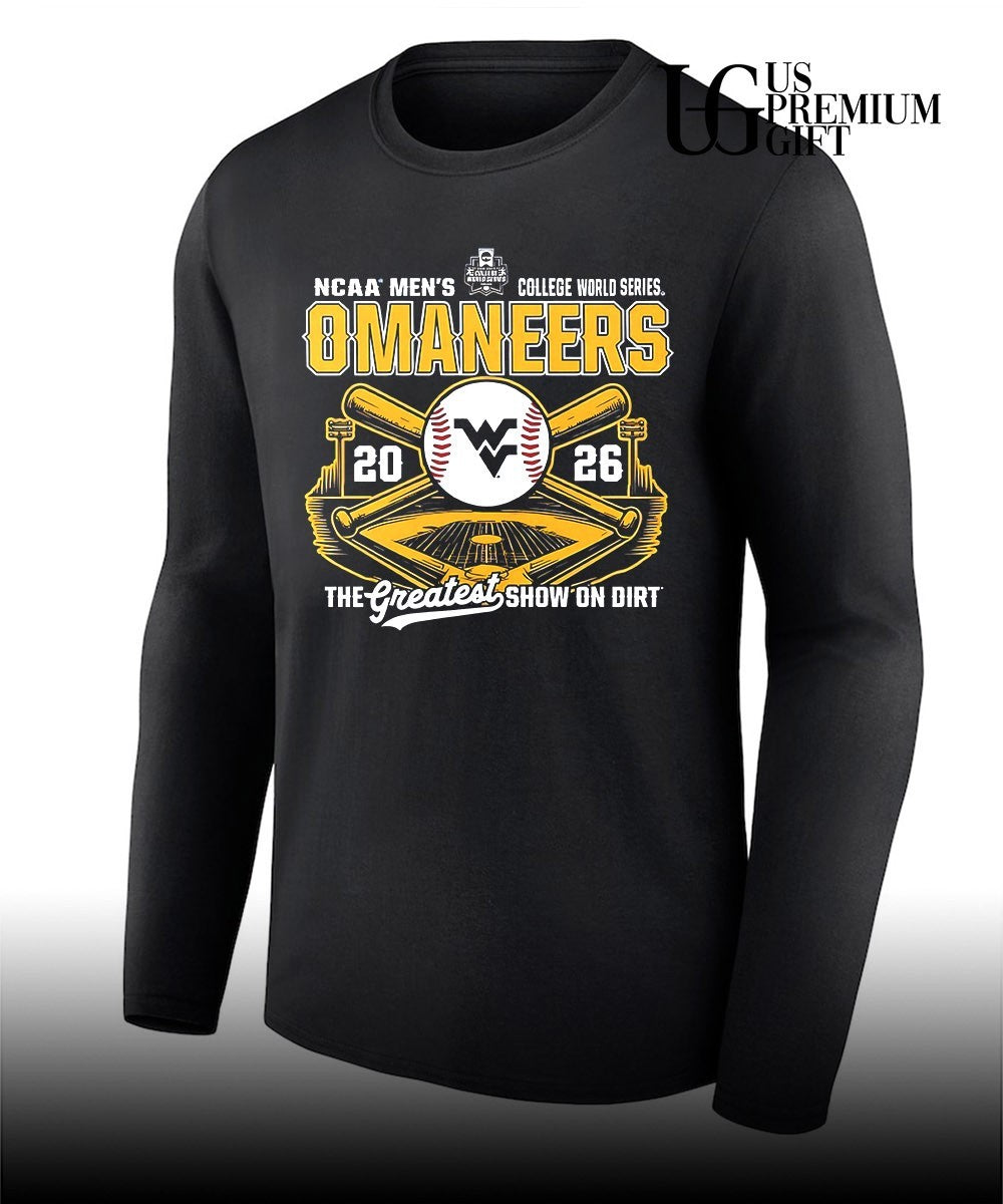 West Virginia Mountaineers NCAA Men’s College World Series 2026 The Greatest Show on Dirt shirt