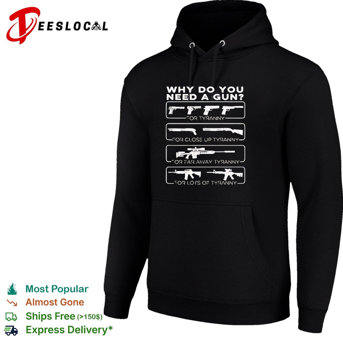 Why do you need a gun for tyranny for close up tyranny for far away tyranny shirt Unisex