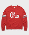Women's Script Ohio Arm Band Drop Shoulder Crewneck Unisex